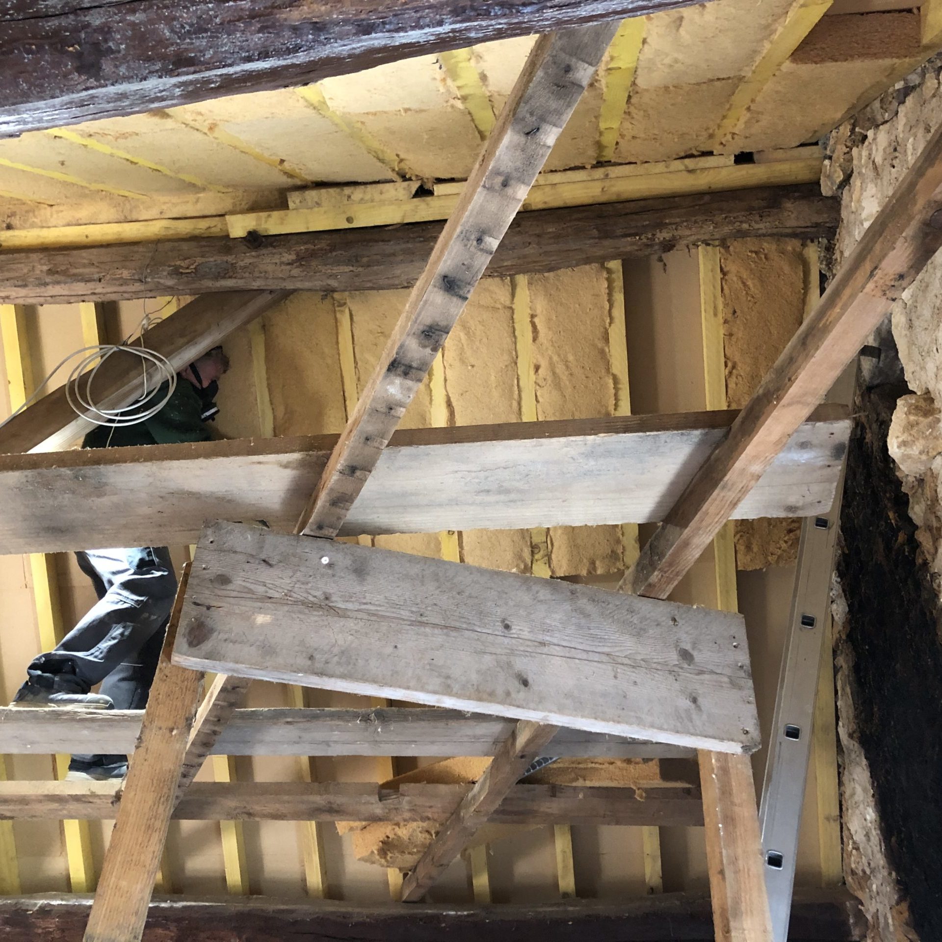 Dad in the roof