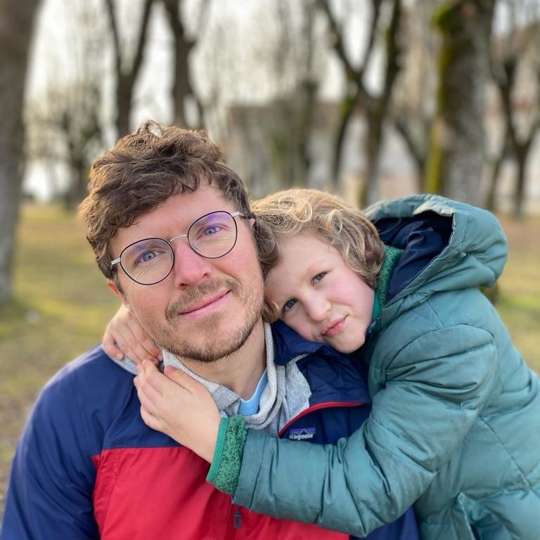 Father and son in Vezelay