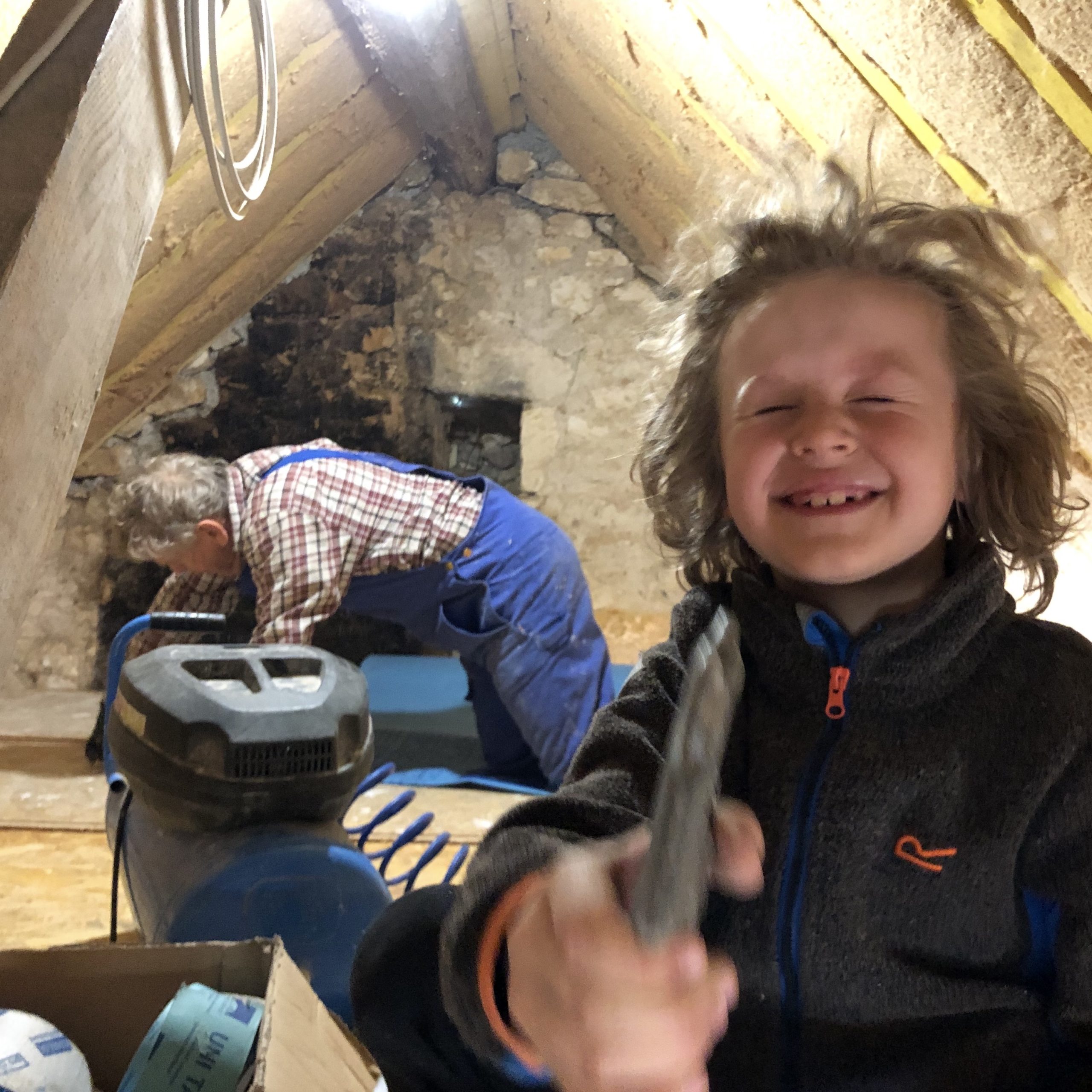 Max is having fun, daddy too?